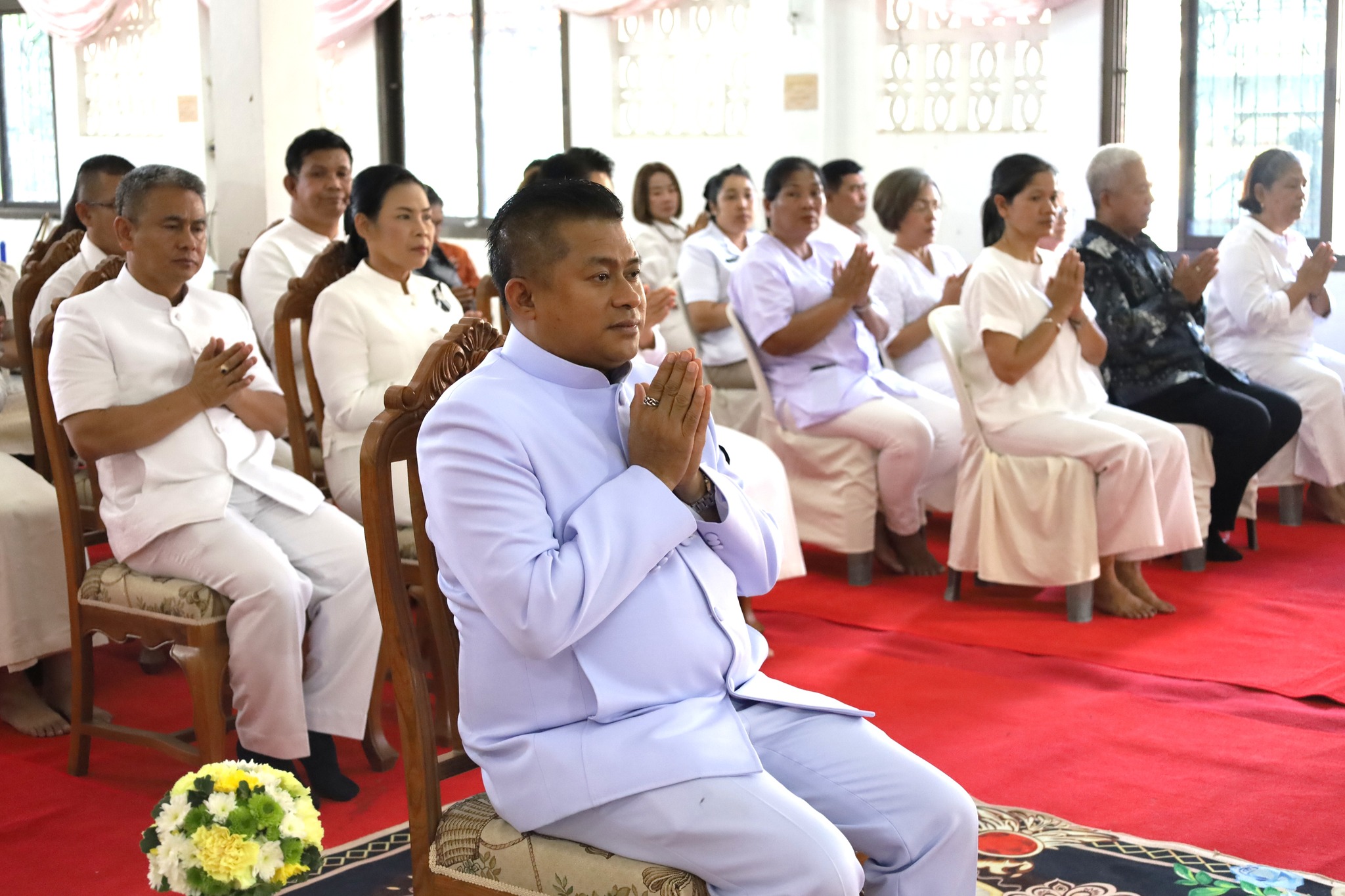 คณะสงฆ์และพุทธศาสนิกชนในจังหวัดนครศรีธรรมราช ประกอบพิธีเจริญพระพุทธมนต์ เนื่องในโอกาสวันคล้ายวันเกิด เจ้าคุณพระสินีนาถ พิลาสกัลยาณี
